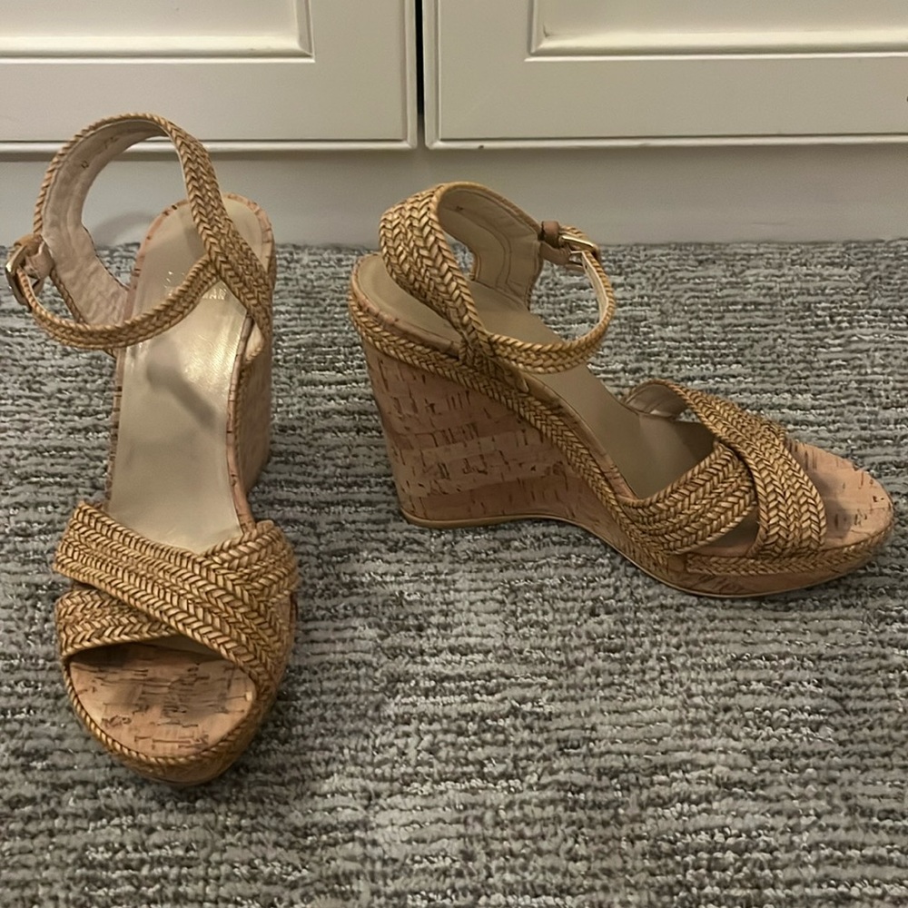 Stuart Weitzman cork wedge sandals